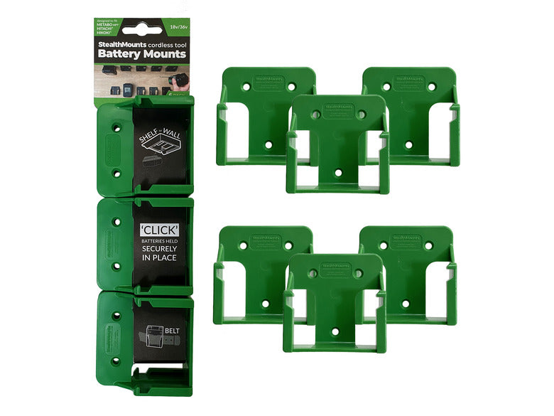 Battery Mounts To Suit Hikoki 18v-32v multivolt, Hitachi 18v and Metabo HPT Batteries