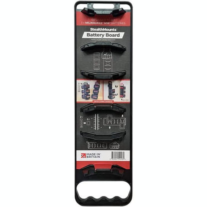 StealthMounts Milwaukee M18 Battery Holder Board with Handle