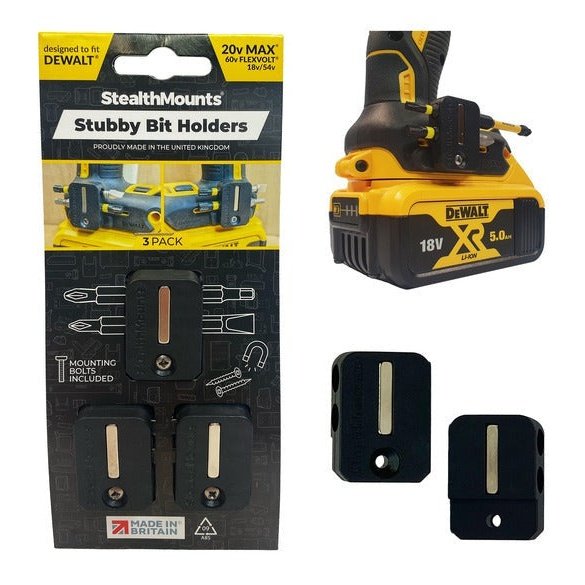 Stubby Magnetic Bit Holder for Dewalt XR & Flexvolt Tools